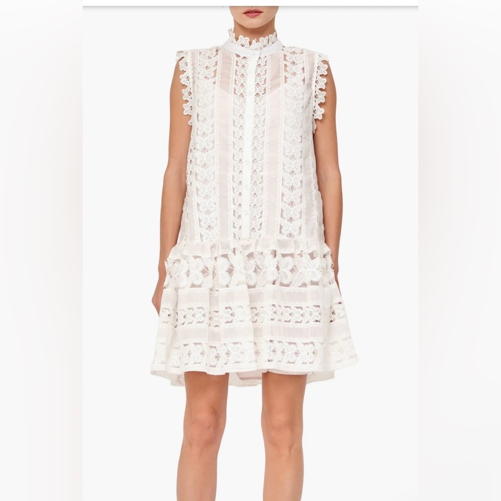 NWT CIEBON Butterfly Lace Shift Dress